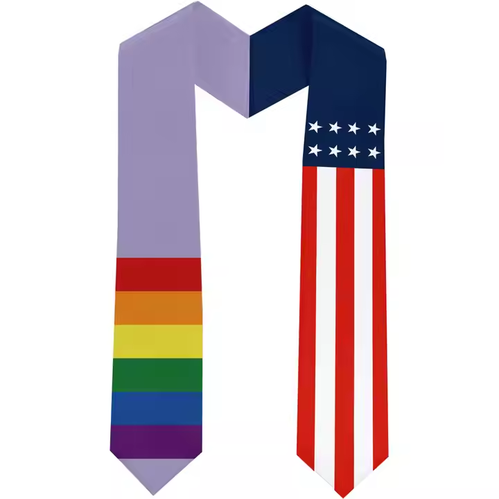 custom embroidered graduation stole for LGBTQ students
