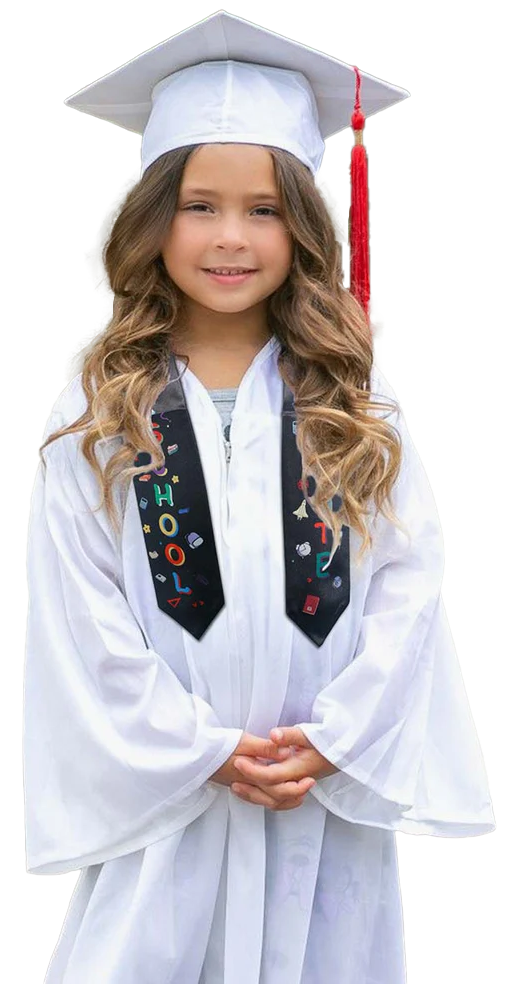 Black Graduation Stole for Girl