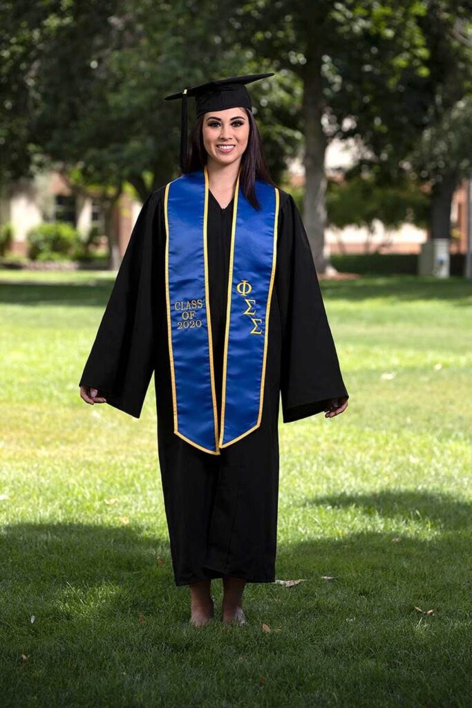 personalized graduation stole embroidery design