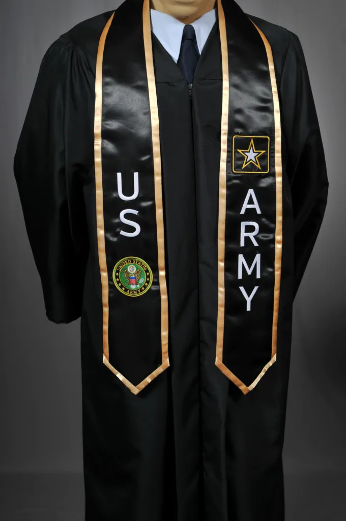 custom embroidered graduation stole with logo
