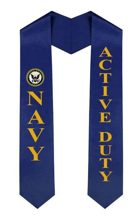 custom veteran graduation sash with branch insignia