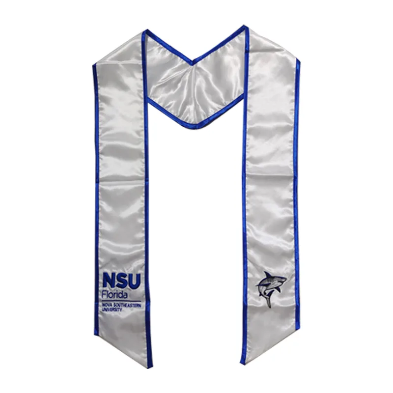 custom embroidered graduation stole with name and logo