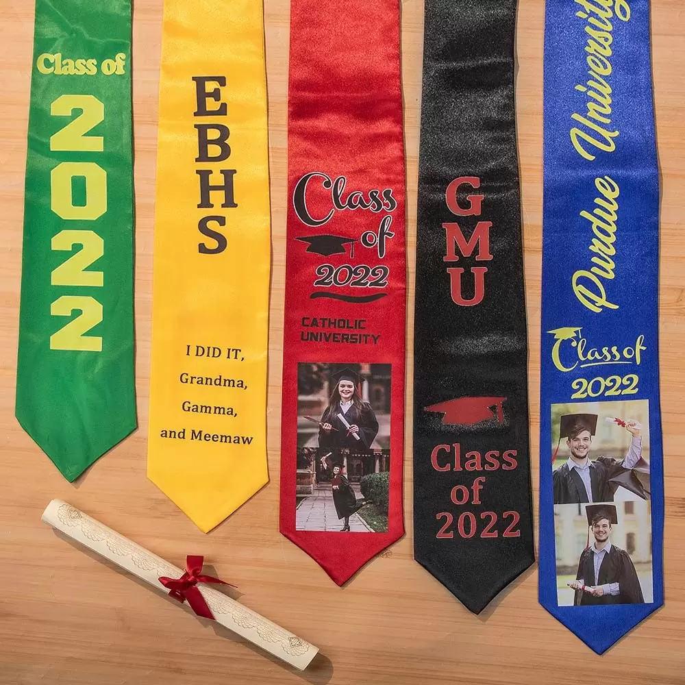 Custom Graduation Sashes Printing Samples